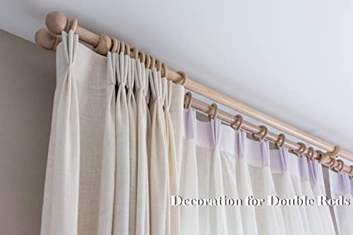 Vision Home Natural Pinch Pleated Semi Sheer Curtains Textured Linen Blended Light Filtering Window Curtains 84 Inch For Living Room Bedroom Pinch Pleat Drapes With Hooks 2 Panels 42" Wx84 L #TOP4