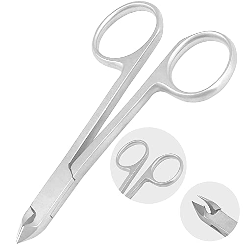 AAProTools Stainless Steel Cuticle Nipper Scissors Manicure Pedicure Grooming - Professional Finger & Toe Nail Care