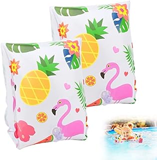 Inflatable Swimiming Armbands for Kids Swim Armbands Floating Sleeves Float Arm Bands Roll Up Sleeves Float Swimming Ring Pool Arm Bands for Kids Girls Swim Ring