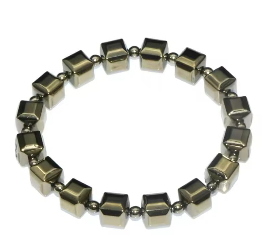 PANAKUMUS Handmade Natural Golden Pyrite Bracelet in cube Shape for wealth and Prosperity Attraction for Men and Women (B0D2TZNRLF) Amazon Price History, Amazon Price Tracker
