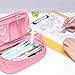 SPACEMATE Pencil Case Pouch Box Bag School Supplies Girls Boys Kids, Cute Preppy Stuff Large Big Capacity Aesthetic Pen Organizer, Back to College Stationary, Rosy Pink, Heavy Duty Canvas, 1800ml
