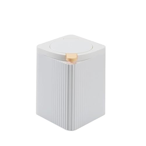 JHOSON Bathroom Trash Can Press Trash Can Household Living Room Paper Basket with Cover (Color 1)