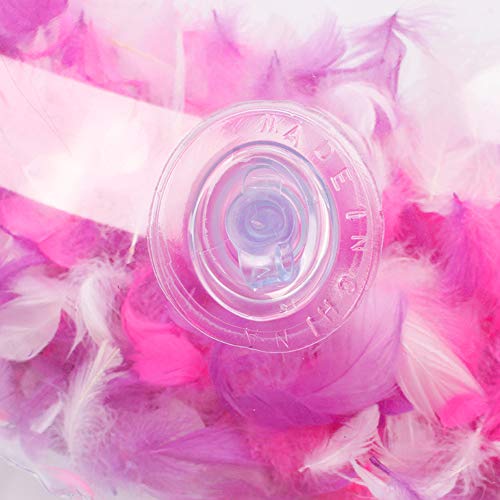 Pool Floats Heart Swimming Rings,Heart-Shaped Feather Swimming Ring, Full Transparent Water Float Ring, Swim Ring Summer Beach Pool Toys For Adults Kids Girls,Purple,120Cm #TOP2