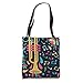 Trumpet Music Notes Pattern Tote Bag