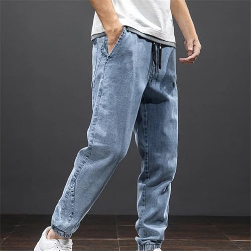Men's Streetwear Cargo Jeans Jogger Style Harem Denim Pants Loose Fit Plus Size Spring Summer4