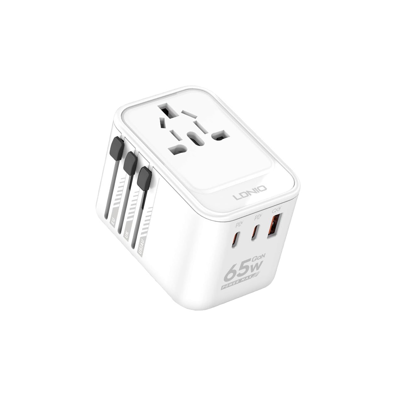 T Teclusive Universal Travel Adapter with Type C USB 65W Gan Charger | Worldwide Travel Adapter Converter Multi Socket Plug with PD QC Super Fast Charging | 2000w International Travel Charger Plug (B0CXTKXLB9) Amazon Price History, Amazon Price Tracker