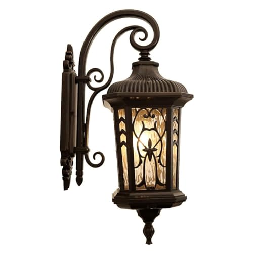 Appliques murales d'extérieur de jardin lanterne noire luminaire décoration maison balcon pack de 3