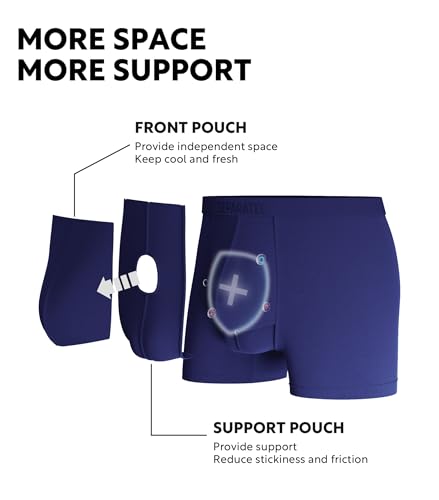 Separatec Mens Underwear with Pouch Premium Soft Micro Modal Boxer Briefs Comfortable Dual Pouch Underwear for Men 3 Pack2