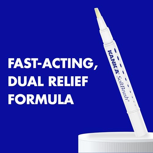 Image of Kank-A Mouth Pain Gel, Fast-Acting Pain Relief with Soft Brush, 0.07 oz
