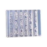 Realizzato in silicone flessibile e trasparente, questo stampo per unghie garantisce un rilascio senza sforzo e una lunga durata per creare intricati disegni di unghie