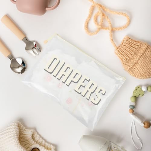 Image of 3pcs Hospital Bag Organizing Pouches for Labor and Delivery, Maternity Essentials Diaper Bag Organizer for Mom Travel - Beige /White