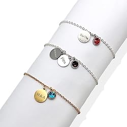 Custom Bracelet with Birth Stone