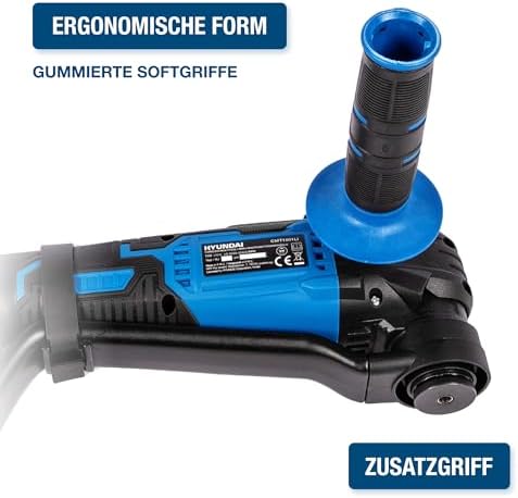 Bild 3 - HYUNDAI Akku Multifunktionswerkzeug CMT1801LI, Multitool, Oszillationssäge, Vibrationssäge mit div. Sägeblätter, Schleifpapiere, Schaber, Staubabsaugung (SET mit 1 x 4.0Ah Akku, Ladegerät)