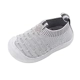 Scarpe da bambino 6-12 mesi Ragazza Singola Scarpe da Bambino Scarpe da Bambino Mesh Traspirante Casual Scarpe Piatte Antiscivolo Suola Morbida Scarpe per Bambini Scarpe Primavera, grigio., 16