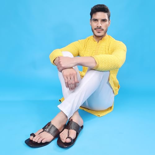 Image of Kolhapuri Chappal for Men| Kolhapuri Slippers for Men| kolapuri chapal Men| Leather Slippers for Men| Leather Chappal for Men-AB-Parent A13