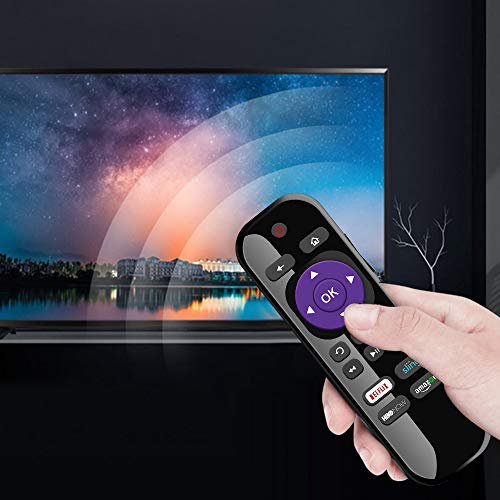 Image of Gvirtue LC-RCRUS-17 Universal Remote Control Replacement for Sharp Roku Smart TV Remote, for All Sharp Roku Smart LED TV with Netflix, Amazon, Sling, HBONOW Button