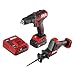 SKIL 2-Tool Combo Kit: PWRCore 12 Brushless 12V 1/2 Inch Cordless Drill Driver and Compact Brushless Reciprocating Saw, Includes 2.0Ah Lithium Battery and PWRJump Charger - CB742601