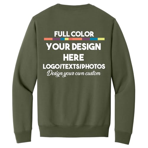 INK STITCH Unisex Pc78pkt Custom Printing Design Your Own Front Pocket Crewneck Sweatshirts2