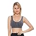 Produktbild JOJOANS & IRIS Damen Sport BH, Seamless Wireless Comfortable Stretchy Sports BH (Dark Grey, L)