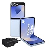 Samsung Galaxy Z Flip6 Smartphone AI pieghevole, Caricatore Incluso, RAM 12GB, 256GB, Dual SIM, Display 3,4' Super AMOLED/6,7' Dynamic AMOLED 2X, Fotocamera 50 MP, Blue [Versione italiana]