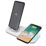 【Breite Kompatibilität】Die Ladestation unterstützt die meisten Modelle Smartphones mit Micro USB und Type-C Port und Lightning Dock Port. Wie iPhone X/8 Plus/ 8/7 Plus/7, Samsung S9/S9 Plus/S8/S8 Plus/S7/S7 Edge/S6 Edge Plus, HUAWEI-Serie.