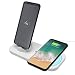 Produktbild VOIMAKAS Wireless Charger & 3-in-1 USB Ladestation Dockingstationen für iPhone X/8/8 Plus, Samsung S9/S9 Plus/S8/S8 Plus, Huawei P20 und andere Micro USB oder Typ-C Port Mobiltelefone, Weiß