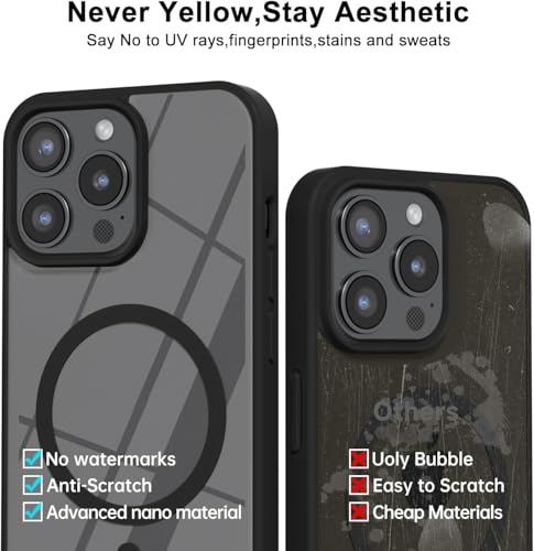 Image of Ultra-Hybrid Back Cover Case for iPhone 11 Pro Compatible with Wireless Charging | 360 Protection | Crystal Clear Hard Back Cover Case for iPhone 11 Pro (Black Magsafe)