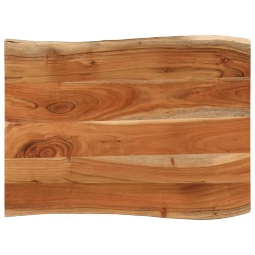 Dessus de table 90x60 cm en bois d'acacia massif rectangulaire pour bar et bureau