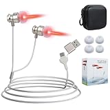 GLENTAXY Red Light Therapy for Ears, 650nm LED Plug-in Ear Care Device, Portable USB/Type-C Dual-Power Red Light Therapy with Travel Storage Box, Gentle at-Home Ear Health Support