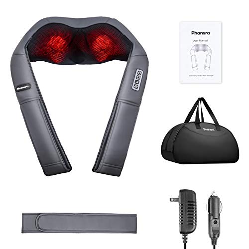 image for Phansra Back and Neck Massager Hands-Free Shiatsu Shoulder Massager wi