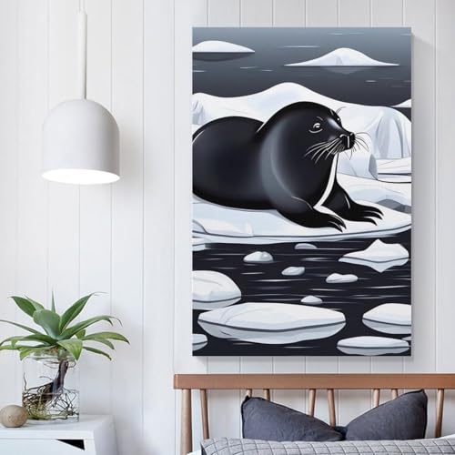 Tableau moderne sur toile de qualité premium phoques sur glace - 5