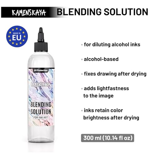 Kamenskaya Alcohol Ink Supplies: Blending Solution for Alcohol Inks, 10.14 fl oz (300 ml)