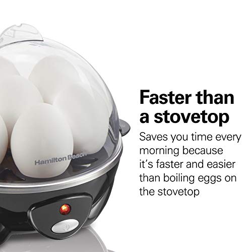 Hamilton Beach 3-In-1 Electric Hard Boiled Egg Cooker, Poacher & Omelet Maker, Holds 7, Black (25507) #TOP5