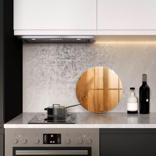 Planche à découper induction 40cm protection plaque cuisson Wallfluent bois résistant - 3