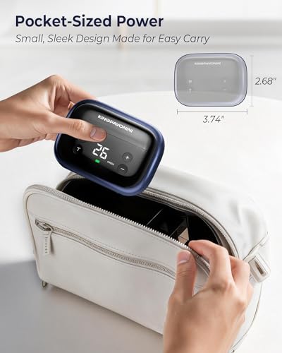 Image of KingPavonini Wireless TENS Unit Muscle Stimulator for Pain Relief Therapy, 2 Units Dual-Channel TENS Machine, 30 Intensities, Pocket-Sized TENS Device for Sciatica Back Pain, Charging Case, Model U13