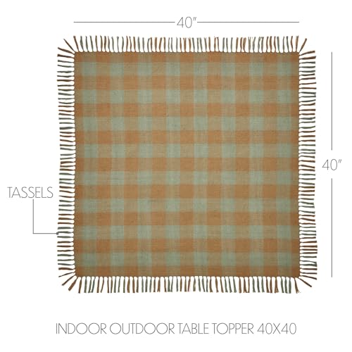 VHC-Brands-Spring-in-Bloom-IndoorOutdoor-Table-Topper-40×40-Kitchen-and-Dining-Room-Decor-Tabletop-Accessory-Recycled-Plastic-PET-Spring-in-Bloom-Collection-Square-40×40-Golden-Tan VHC Brands Spring in Bloom IndoorOutdoor Table Topper 40×40 Kitchen and Dining Room Decor Tabletop Accessory Recycled Plastic PET Spring in Bloom Collection Square 40×40 Golden Tan