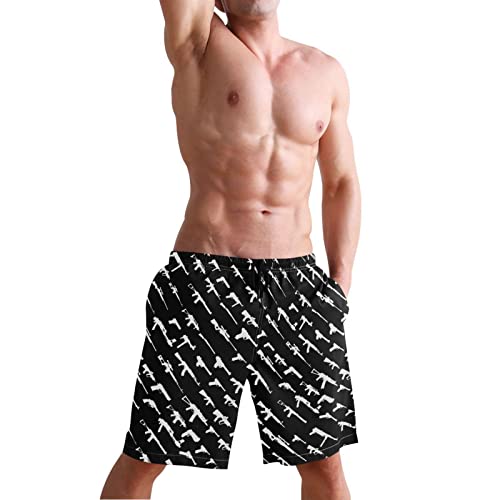 Men's Beach Shorts Quick-Dry Swim Trunks with Mesh Lining Swimsuits Boardshorts4