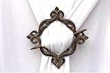 RII Beautiful Curtain Tiebacks, Antique Wooden Curtain Hook, Handmade Rustic Decorative Curtain Hold