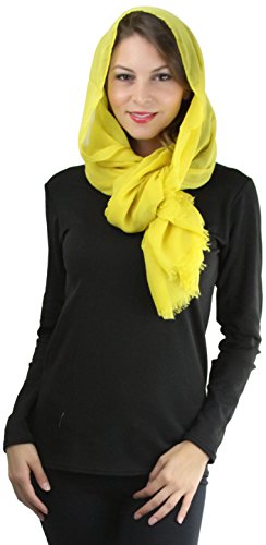 ToBeInStyle Women's Solid Ultra Lightweight Frayed Edge Scarf3