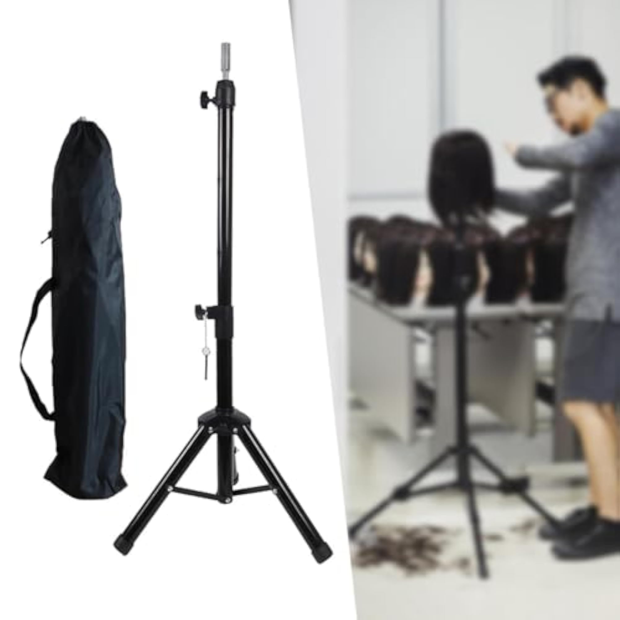 Sturdy Professional Wig Stand Tripod for Hairdressing