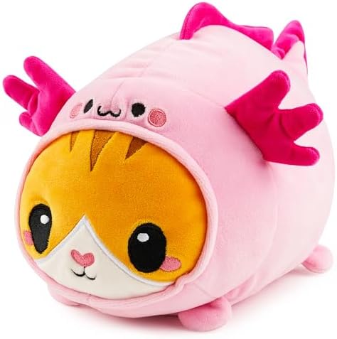 JOYIN Axolotl Plush Toy, Kawaii Axolotl Cat Plush Toy, 11" Soft Plushie, Cute Stuffed Animal Pillow for Kids and Adults, Birthday Gift for Boys and Girls