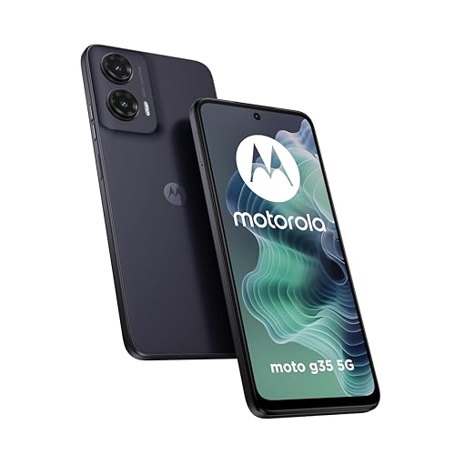 moto g35 5G (4/256GB, display 6.72' FHD+ 120Hz, 50+8MP, 5000 mAh, selfie 16MP, ricarica 18W, NFC, Android 14 stock, cover protettiva inclusa), Midnight Black