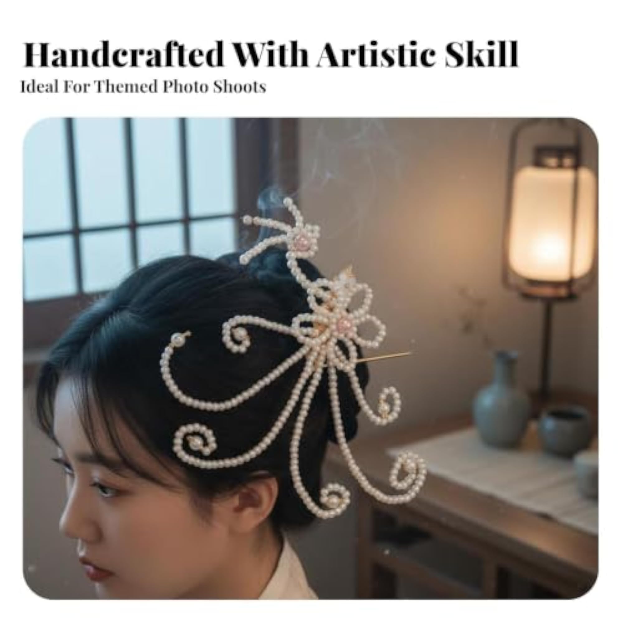 Traditional Chinese Attire Hair Accessory, Feather Tassel Hair Comb