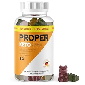 Proper Keto RX Gummies | avec de précieux ingrédients – convient à l&rsquo;homme et à la femme | 60 gommes en maxipack | 1x