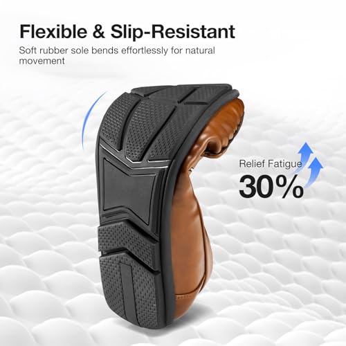 Image of HEEZ Men's Loafers Slip On Dress Shoes Penny Loafers Leather Casual Driving Boat Shoes for Men