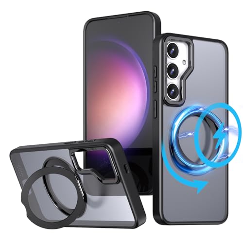 TrendKase Galaxy S25 / SC-51F / SCG31 ��p �P�[�X 360° ��]�����O MagSafe �M�����N�V�[s25 �J�o�[ ���C�����X�[�d �����O ����炭���[s25 �g�уP�[�X �}�O�Z�[�t�Ή� galaxys25 �X�}�z�P