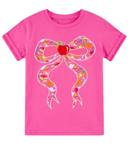 Image of Girls' School Days Short Sleeve Shirts Graphic T-Shirts Size 5-8