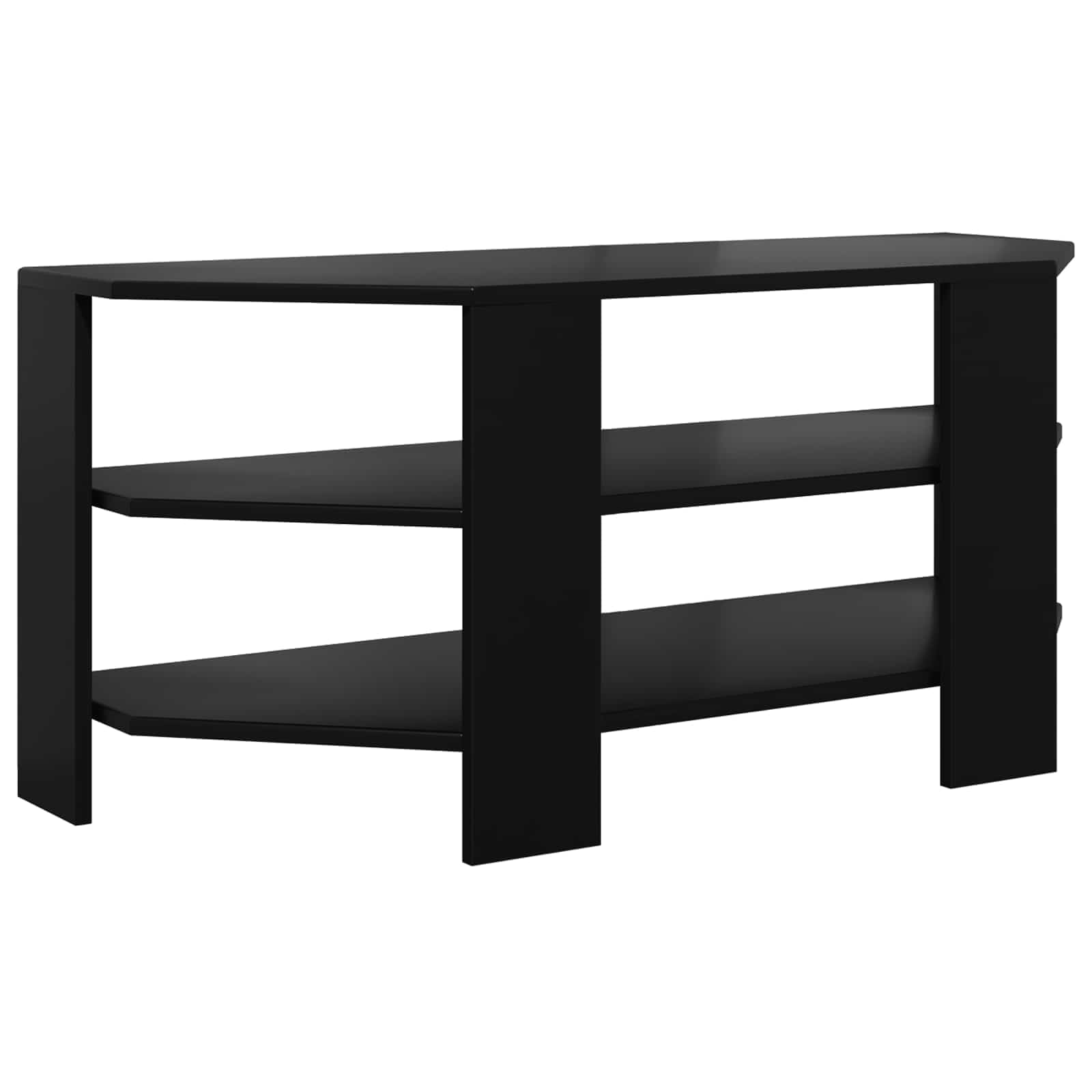 vidaXL EckTVSchrank Schwarz 102x40,5x45cm Holzwerkstoff, Stylisches Wohnzimmer, moderner rechteckiger TV-Schrank, robuster Medienkonsole für Unterhaltung