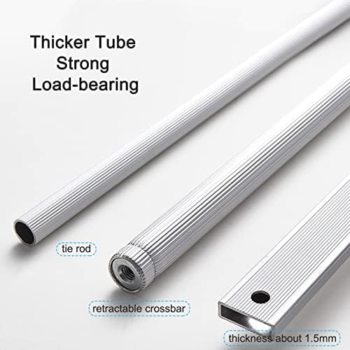 Adjustable Pull-Down Wardrobe Rail - Side-Mounted Closet Rod 21-47 Inch, Retractable Cabinet Hanger Lift System, Silver Storage Organizer (550-660mm)