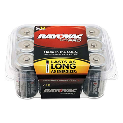 Rayovac Batteries Alc-12Ppj Ultrapro Industrial Alkaline Battery, C Size, Standard, Black (Pack Of 12) #TOP1